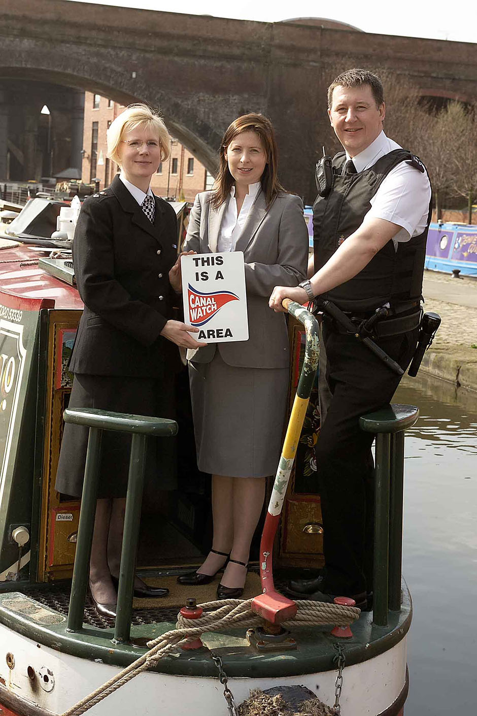 Canal Watch action, Manchester Waterways, Castlefield.